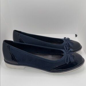 Marco Tozzi Vegan Leather Flats Oxford Style Shoes Navy Blue Women’s EU 39 US 9
